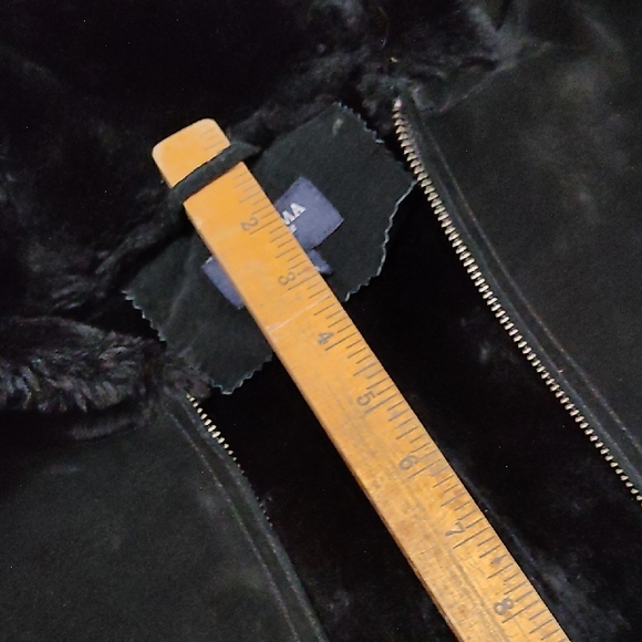 Sonoma Black Faux Fur Lined Leather Jacket - Picture 8 of 11